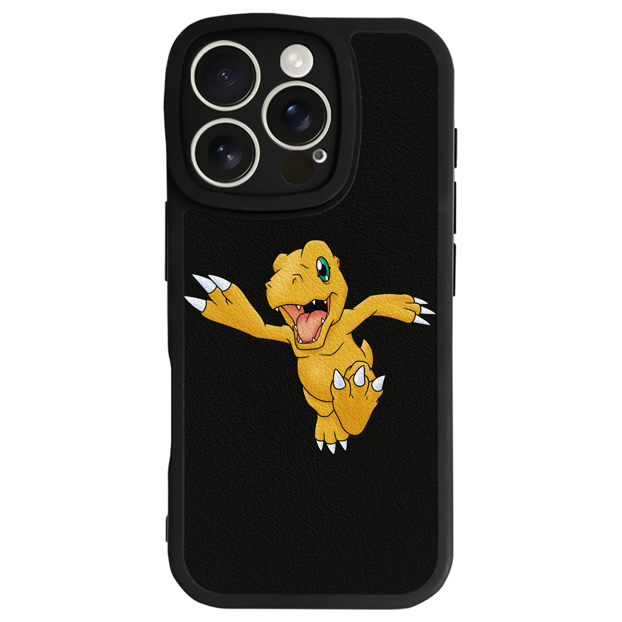 （画像用） Digimon デジタルモンスター/デジモン 【iPhone 16シリーズ対応】シリコンスマホケース（レザー調） 材質：シリコン